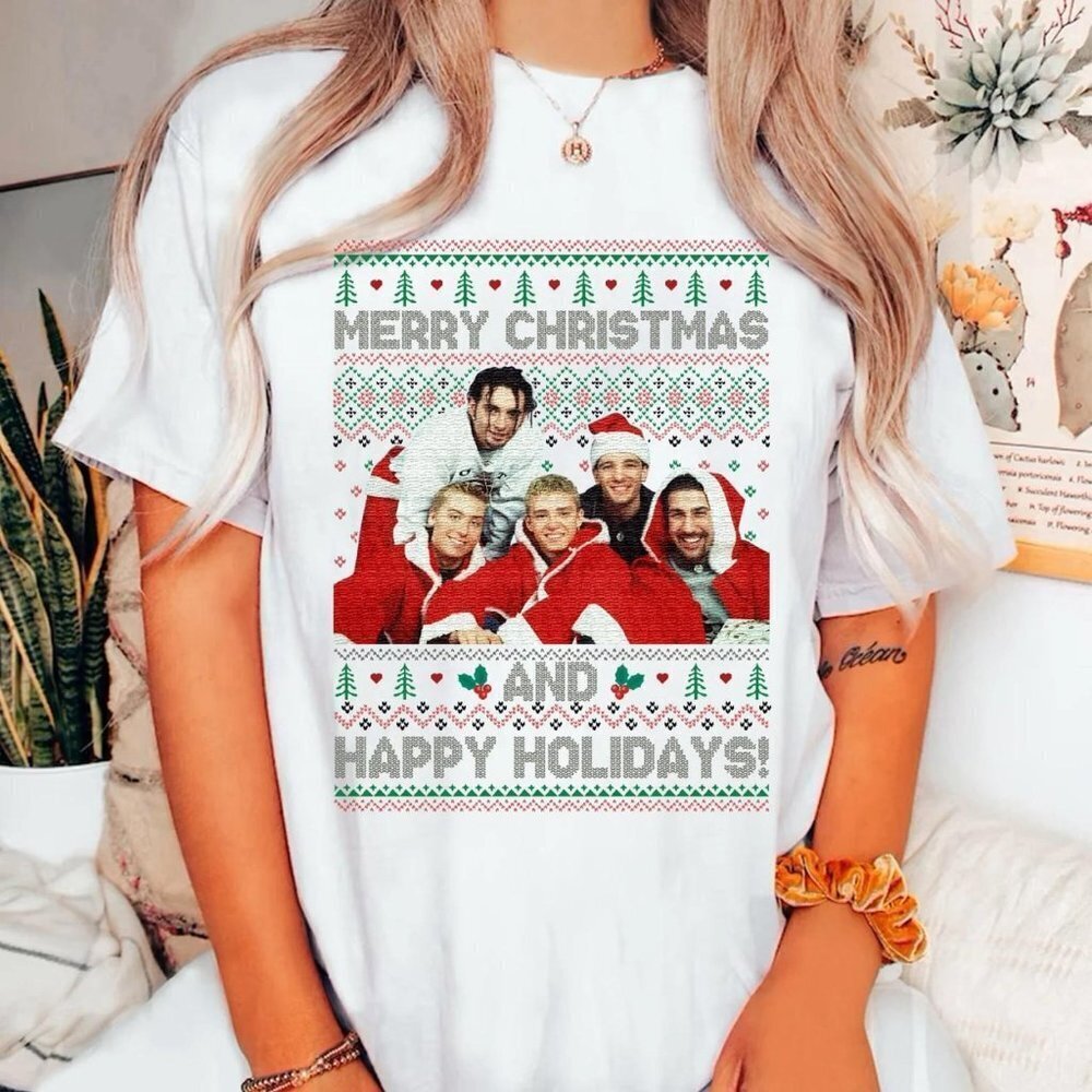 Ugly Christmas T Shirt Nsync Christmas T Shirt Merry Christmas Happy Holiday